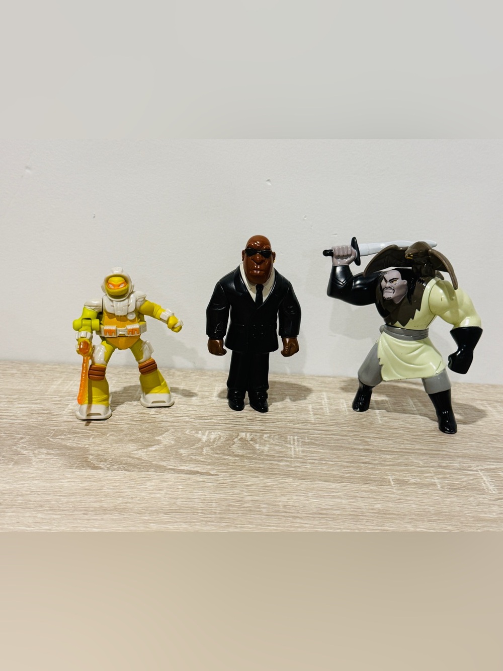 Lot of 3 Vintage McDonald's Happy Meal Action Figures – TMNT, Men in Black